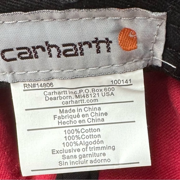 NWOT Carhartt Crimson Cap with Logo Patch - Picture 4 of 4